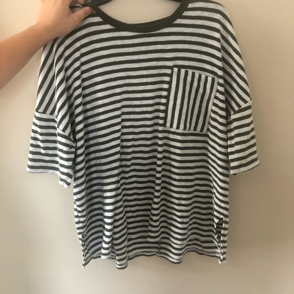 Oversized striped tee